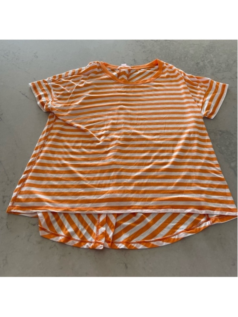 Renuar Orange White Striped Top XXL